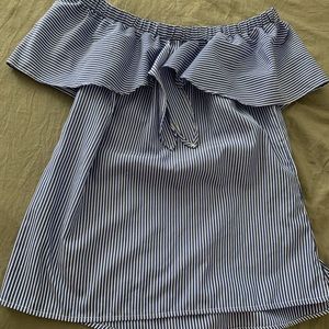 Striped Off the Shoulder Top